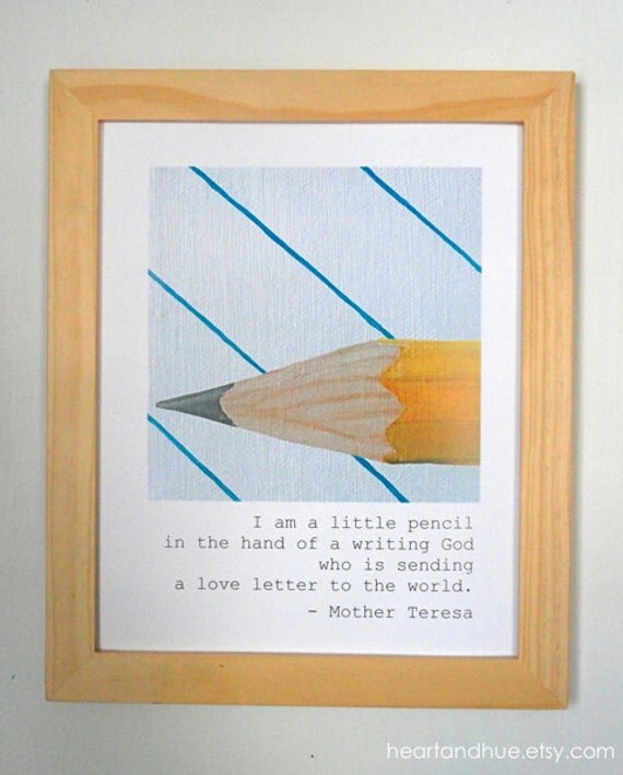 Mother Teresa / Pencil (8.5 x 11 Print)