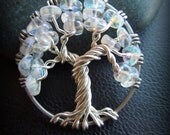 Moonstone Beaded Branches Tree of Life Necklace-Sterling Silver