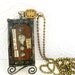 Antique Brass Keyhole Reliquary Necklace Keyhole Collage Art Shadowbox Metal And Lace Soldered Glass Diorama Eclectic Keepsake Jewelry