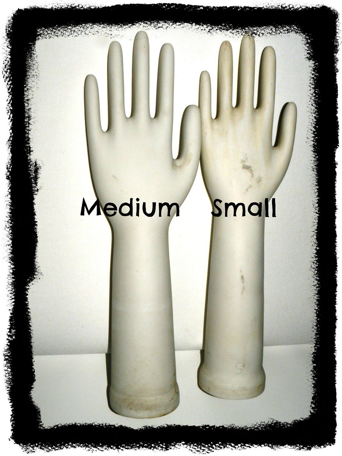 Small Porcelain Glove Mold  Jewelry Display Industrial Salvage glove mold
