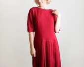 Vintage 1960s Dress - Drop Waist Modele I. Magnin Day Dress - Large