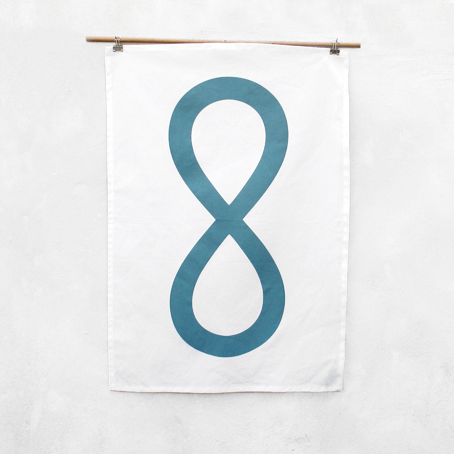 Eco Kitchen Dish Towel - Infinity Symbol - organic fair-trade cotton tea towel