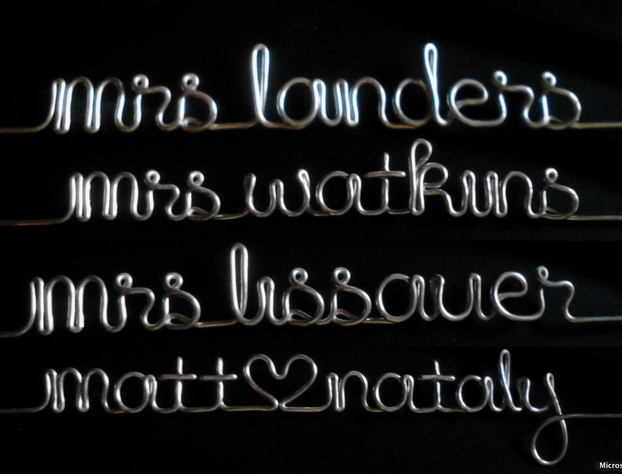 Personalized Length of Silver Wire for the DIY Wood Wire Wedding Dress Hanger Custom Bridal Great for Bridesmaids
