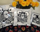 Skeleton Lovers Ceramic Platter for Day of the Dead and All Year Long