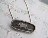 Little Prince Elephant Drawing- Sterling silver