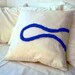 Silk pillow cover with blue fish