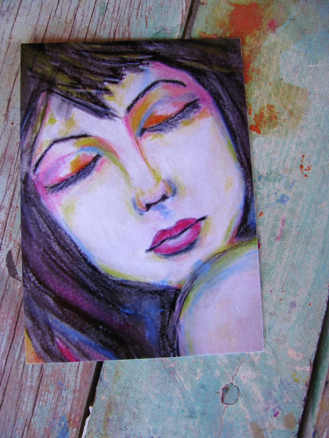 Orchid Bliss - the PostCard, print of original art