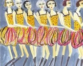 Shuffle off to Buffalo.  Limited edition print of an original watercolor painting by Vivienne Strauss.