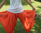 VINTAGE Bright Orange Arabian Palazzo pants - Halloween Dress Up, Costume