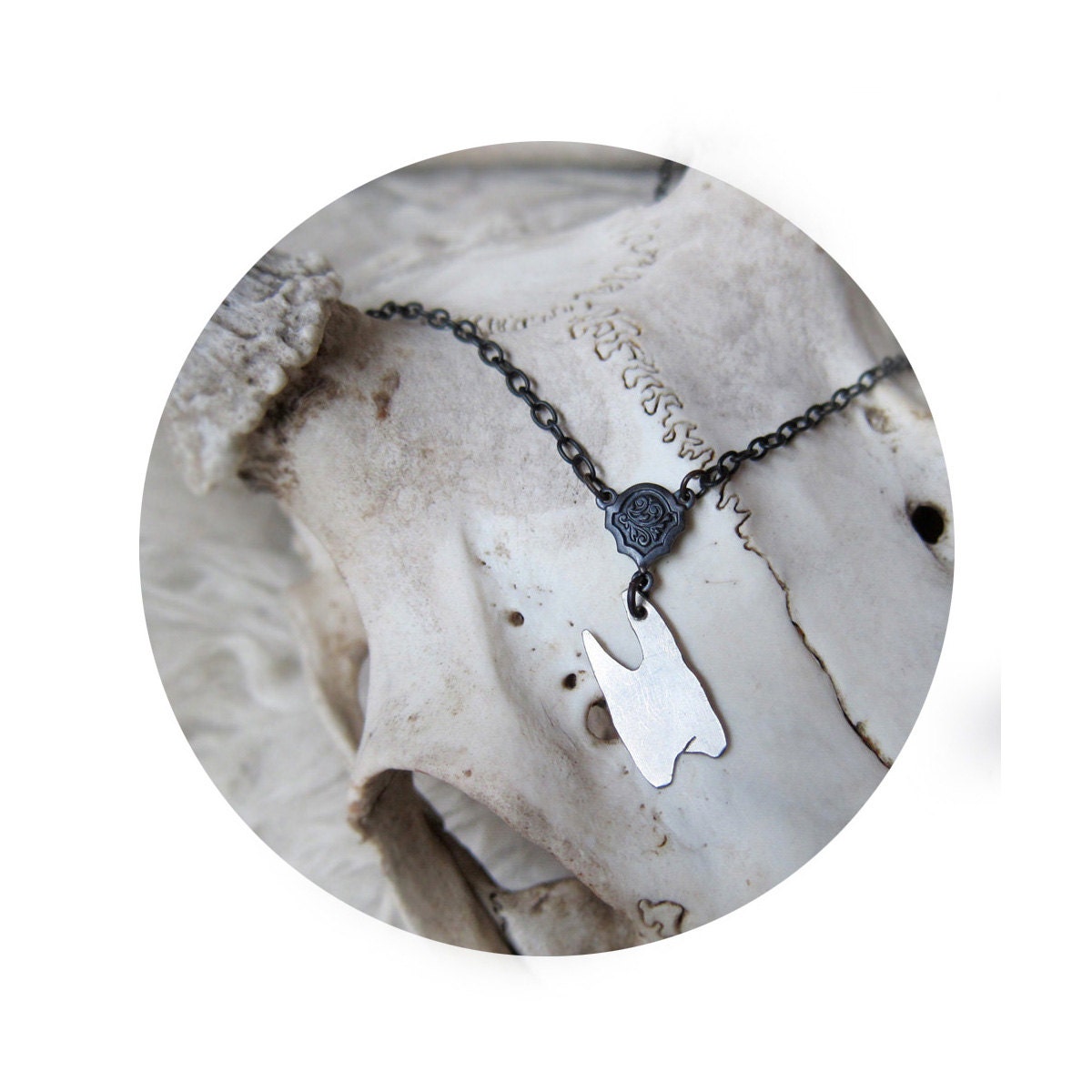 Silver Metal Molar Neclace