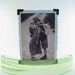Photo Holder Wispy Green Fused Glass