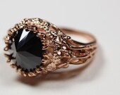 belonging to the darkness. rose gold vermeil & black cz