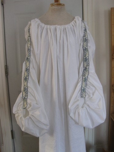 White Renaissance Irish Chemise Full Length LARP SCA Medieval Ready to Go Leine Fantasy