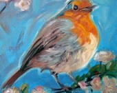 a Bird, a Rooster, a Bear: OhMY, Custom Pet Portrait Oil Paintings, 8x8"