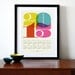 2013 calendar poster print retro vintage kitchen art Mid Century Modern retro office Eames - A3