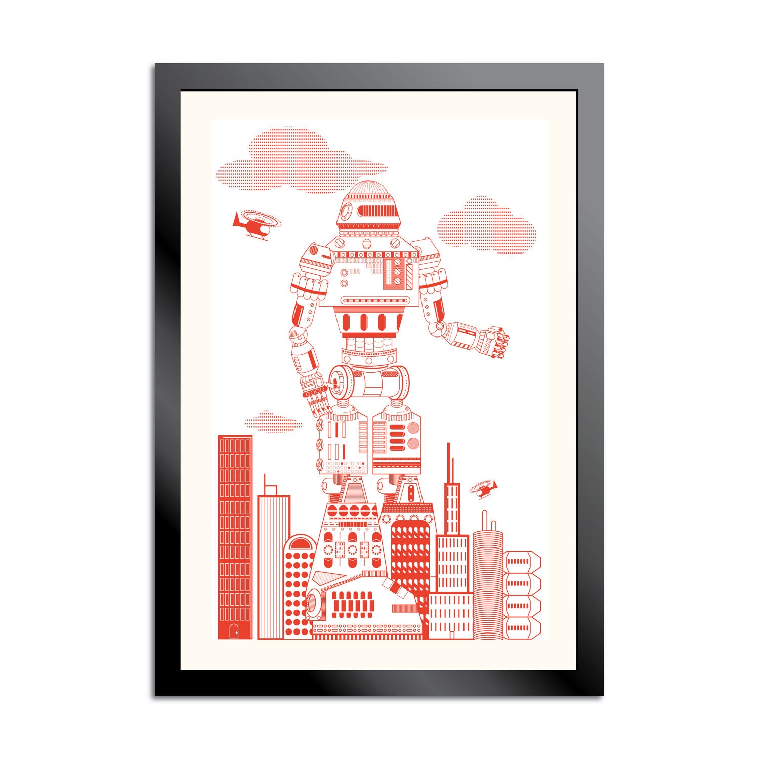 Red Robot in the Big City