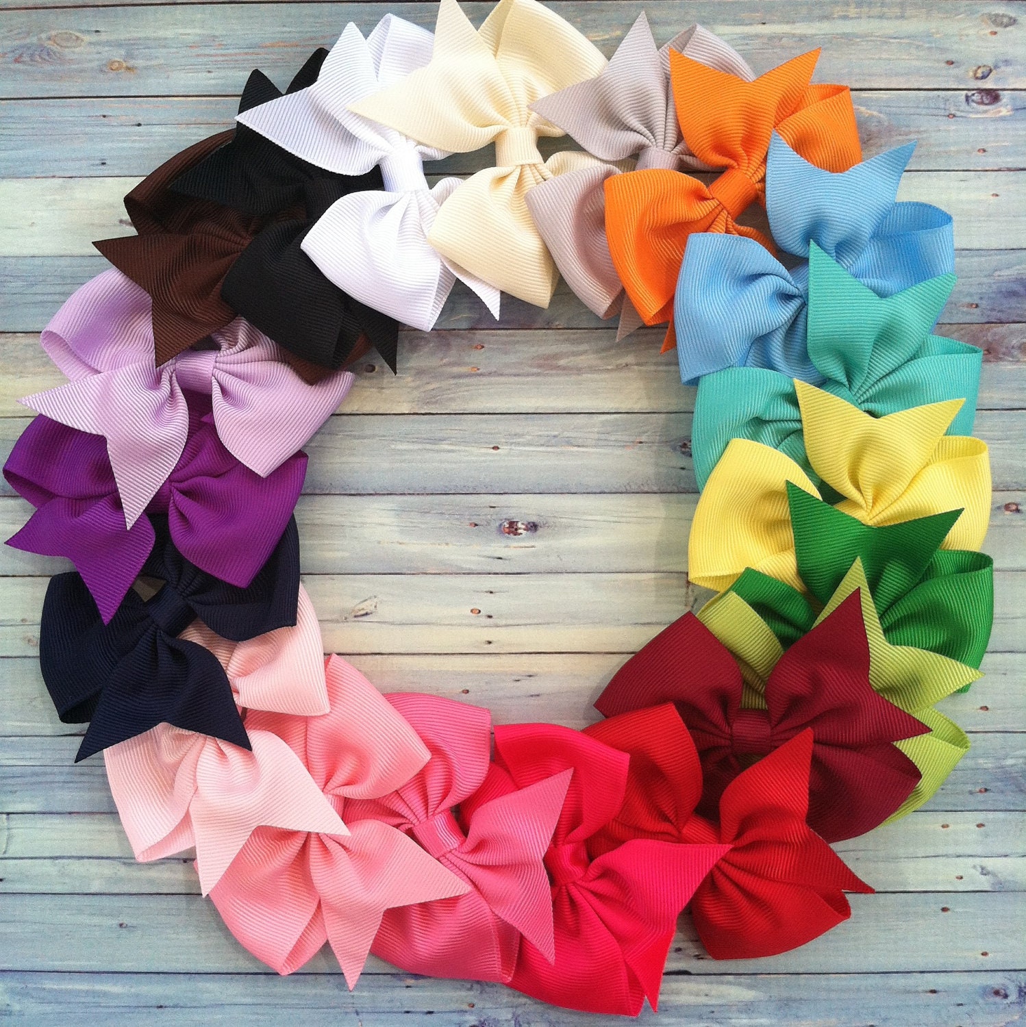 1.00 hair bow sale / CUSTOMER FAVORITE / 20 hair bows/ girls hair bows / bows /three inch bows / fit newborn infant toddler/ starter set