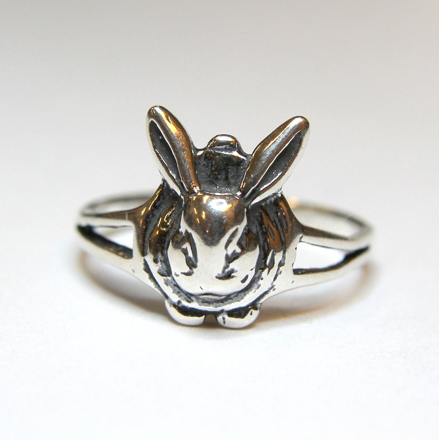 Rabbit Ring in Sterling Silver Bunny Rabbit Ring
