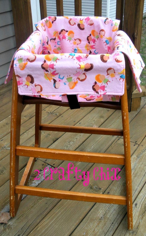 Little Girls Rosy Restaurant High Chair and Shopping Cart Cover