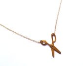 scissor necklace, papercut