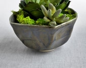 ceramic planter geometric ceramic vessel succulent planter Mens gift gray