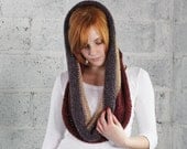 Sale - Alpaca Cowl of Many Colors - Colorblock Circle Scarf - Infinity Scarf - Ready to Ship