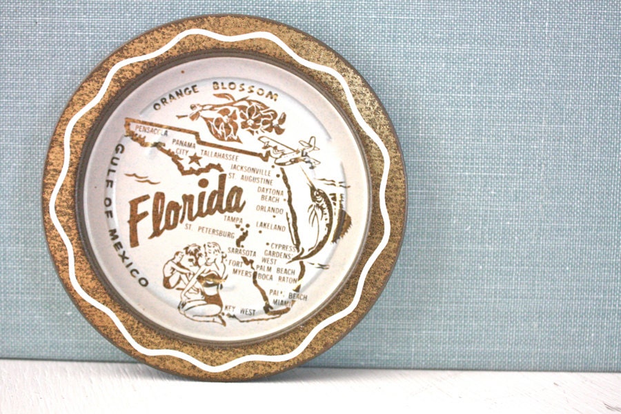 FaBuLouS FLoRiDa  CoaSTeR SeT . ReTRo 1950s SouVeNiR . MiD CeNTuRY PaRTY STYLe