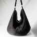 Black Hobo - Vegan suede slouch bag - Handmade handbag - Pick your COLOR - Made to Order