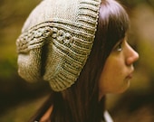 RENFREW // hat eyelet mock cable reverse stockinette stitch toque knitting pattern PDF