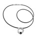 Obsidian and Stainless Steel Circle Pendant Tension Set