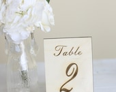 Rustic Table Numbers Engraved Wood Country Barn Wedding Decor Signs (Item Number 140109)