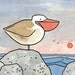 Pelican art print 8x10 - Wildlife Bird Charity Donation