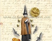 Halloween Ornament Digital Image Sheet for Collage, Christmas Tree Ornaments or Holiday Decorations and Crafting 8x12 inches