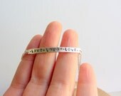 Personalized bar sterling silver chain friendship bracelet " live laugh love" custom jewelry.