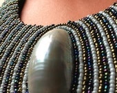 Pearl of the Orient Beaded Bib Necklace OOAK
