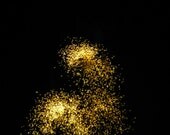 Abstract Photography, Modern Art, Sparkling Gold Glitter Fireworks Photo Print - 11 x 14