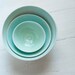 Serving Bowls Kitchen Food Prep Porcelain Bowls Aqua and White Pottery