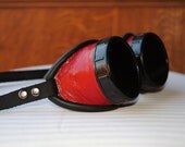 Red steampunk goggles
