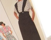 Simplicity 9523 Librarian Suspender Skirt Sewing Pattern Easy To Sew