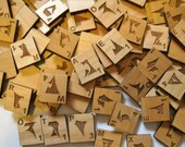 Klingon Letter Tiles set of 10 random Scrabble style tiles