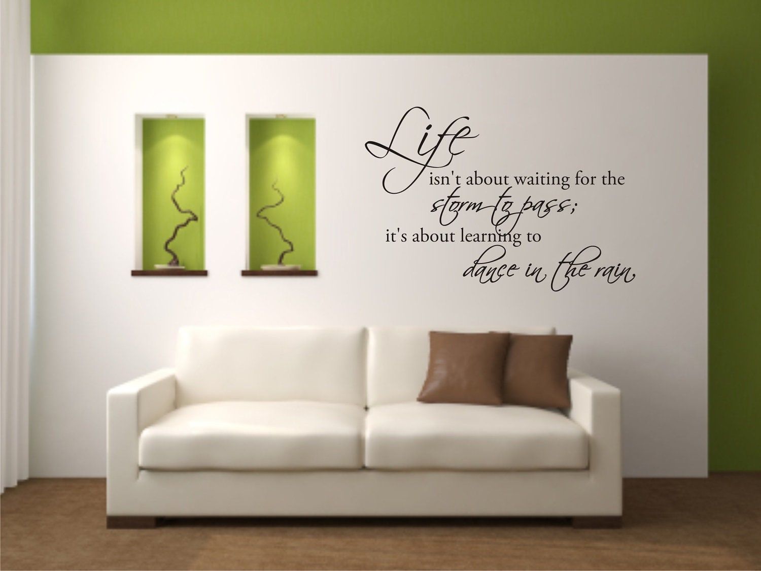 Vinyl Wall Decal Life isn't about waiting for the storm to pass it's about learning to dance in the rain - Home Vinyl Wall Decal Quote