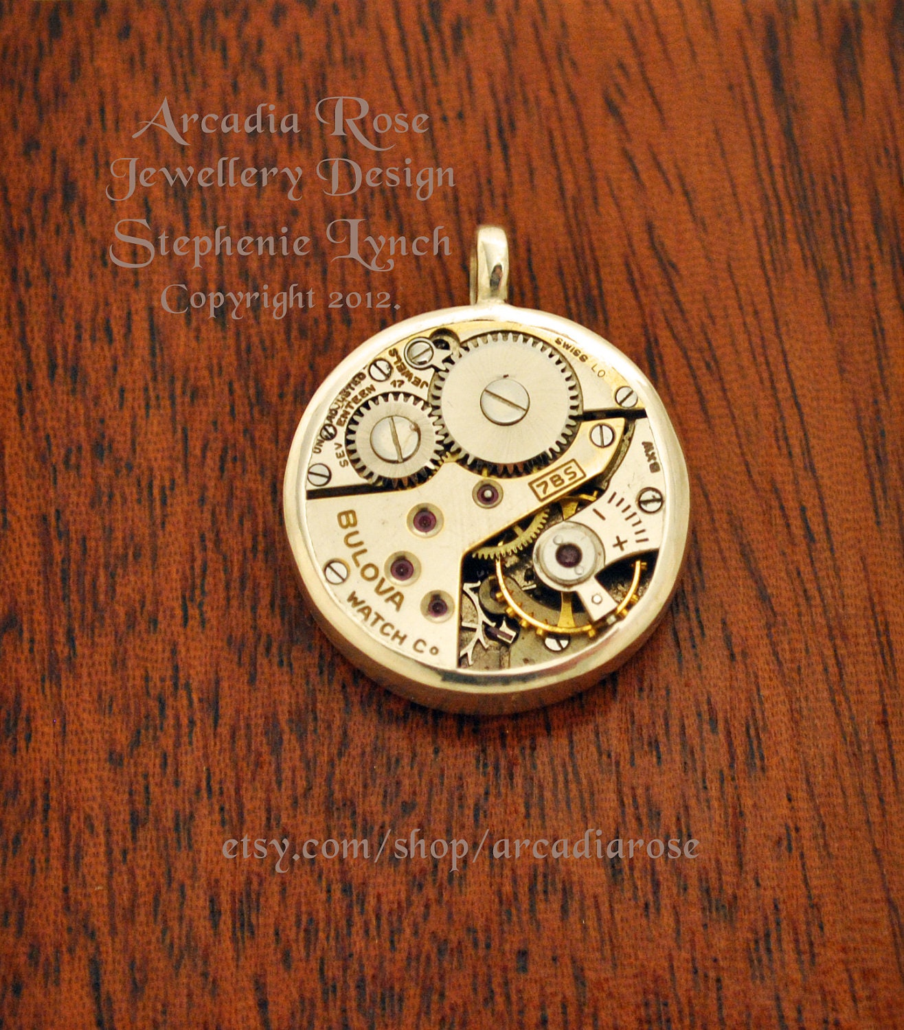 Steampunk Pendant, On Sale Now. Fine Silver Setting by Stephenie Lynch.