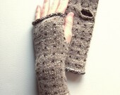 Owl Feather Polka Dot Wrist Warmers