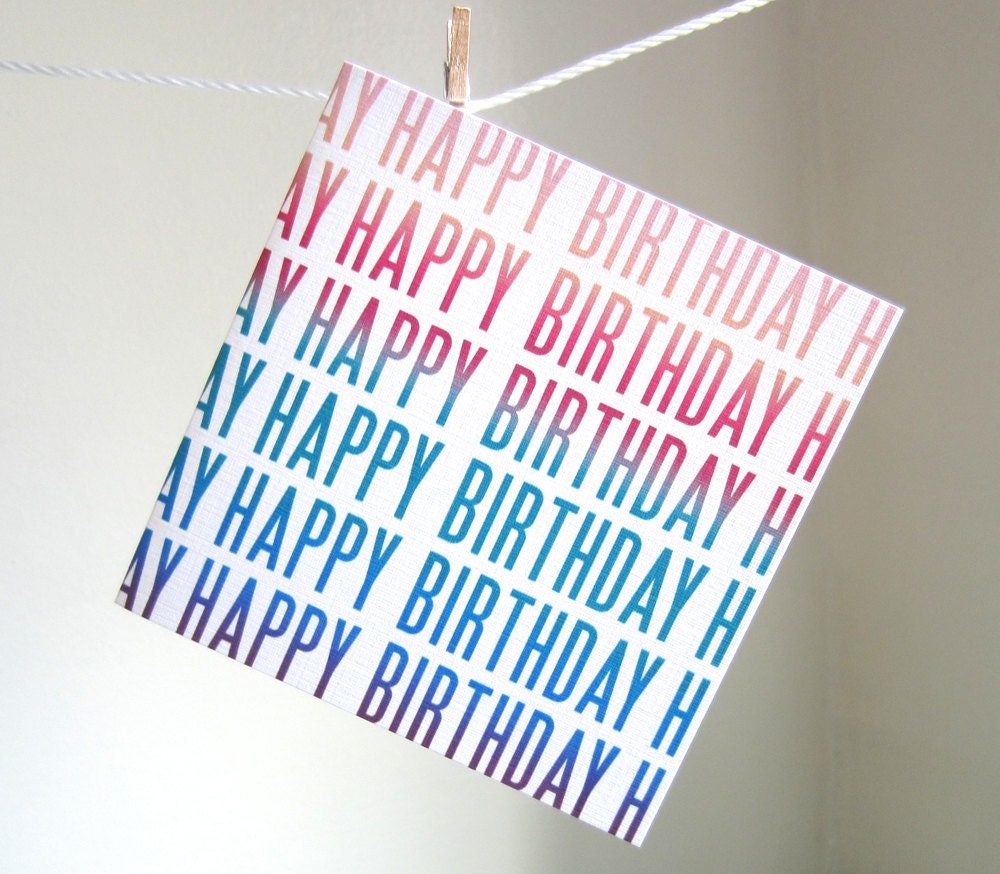 Ombre Birthday Card