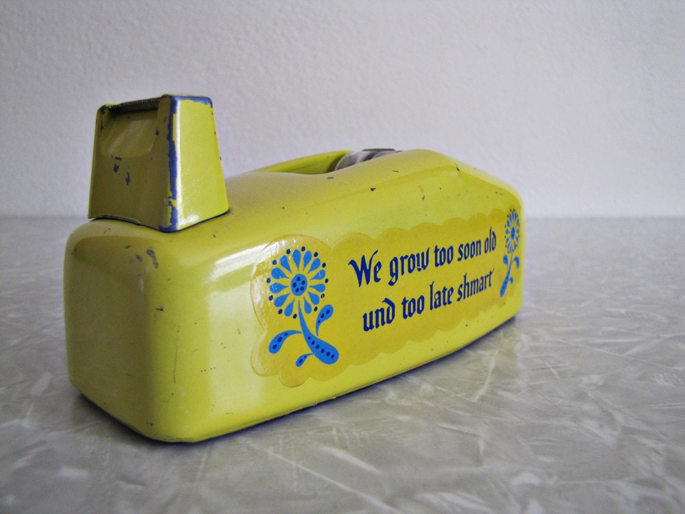 Vintage Yellow Tape Dispenser