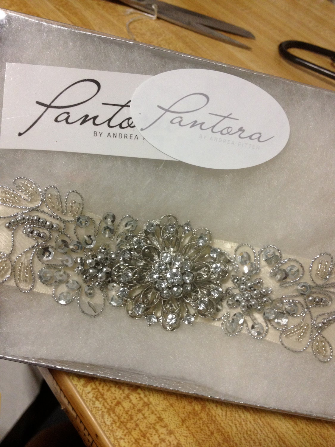 Crest  Bridal Sash - Wedding belt -  rhinestones