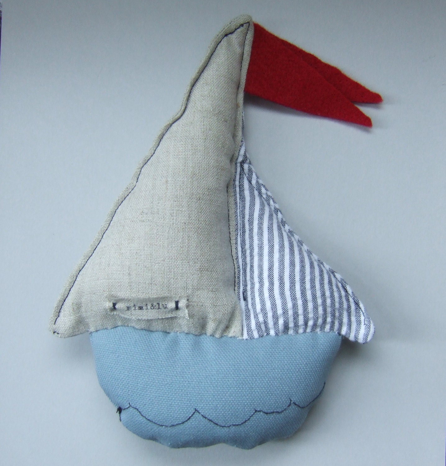 Sebastian's boat // soft ship toy for babies