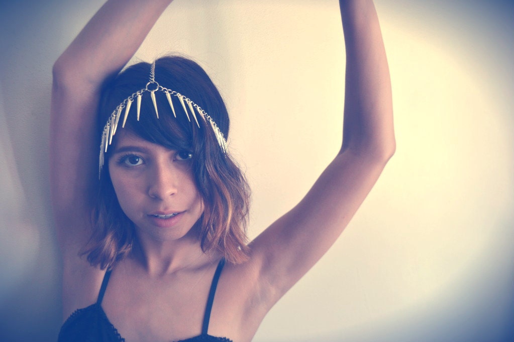 Sliver Spike Head Chain Head Piece Head Band