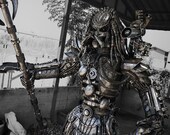 Steampunk  Metal Warrior Hunter with spear (made-to-order)