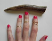 above the knuckle rings, FREE SHIPPING, adjustable knuckle rings, knuckle ring set, adjustable thin mid rings, Valentine's day gift